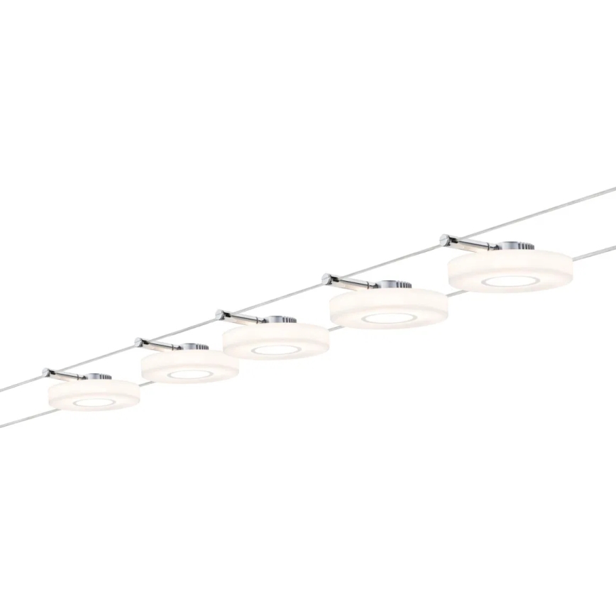 Paulmann 94109 - SET 5xLED/4,3W Komplettes Seilsystem MAC 230V weiß