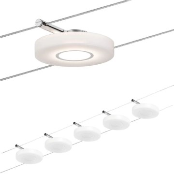 Paulmann 94109 - SET 5xLED/4,3W Komplettes Seilsystem MAC 230V weiß