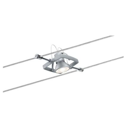 Paulmann 94133 - SET 5xGU5,3/10W Strahler für ein Seilsystem MAC 230V matt Chrom