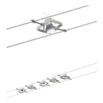Paulmann 94134 - SET 5xGU5,3/10W Einbauleuchte für Seilsystem MAC 230V weiß