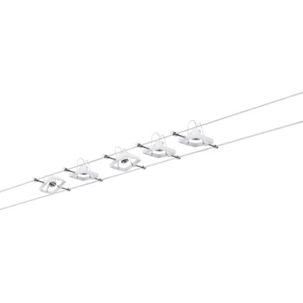 Paulmann 94134 - SET 5xGU5,3/10W Strahler für ein Seilsystem MAC 230V weiß