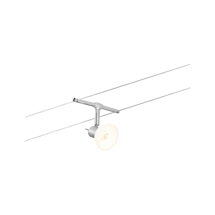 Paulmann 94136 - SET 5xGU5,3/10W komplettes Seilsystem SHEELA 230V glänzender Chrom