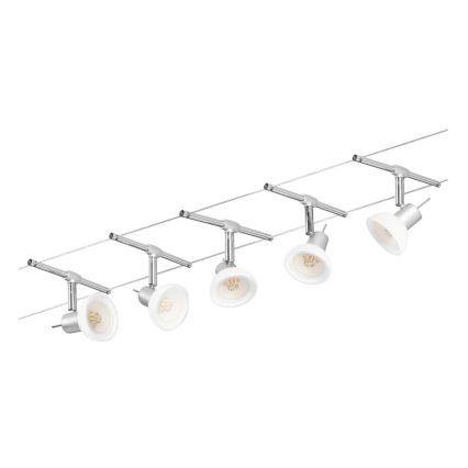 Paulmann 94136 - SET 5xGU5,3/10W Strahler für Schienensystem SHEELA 230V glänzendes Chrom