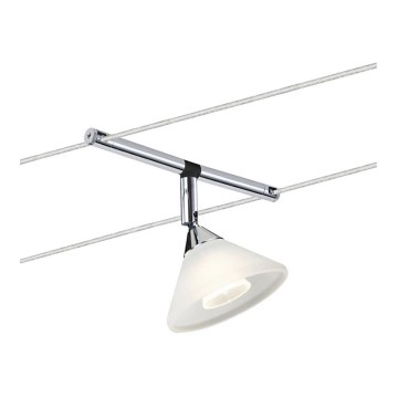 Paulmann 94138 - 1xGU4/10W Einbauleuchte für Seilsystem COLMAR 12V weiß/glänzender Chrom