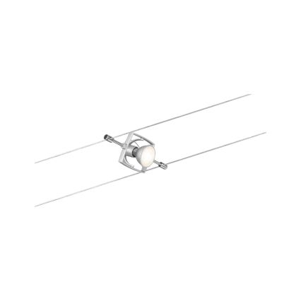 Paulmann 94152 - SET 7x GU5,3/10W Komplettes Seilsystem MAC 230V matt-chrom