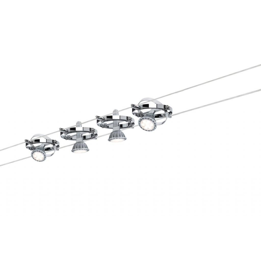 Paulmann 94153 - SET 8xGU5,3/10W Strahler für ein Seilsystem CARDAN 230V