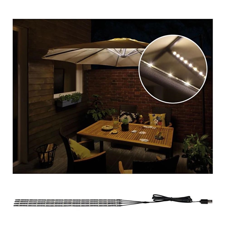 Paulmann 94208 - LED/1,8W Sonnenschirm-Beleuchtung PARASOL 5V/USB