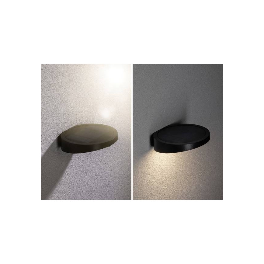 Paulmann 94246 - LED/1,2W IP44 Outdoor-Solarleuchte mit Sensor RYSE 3,7V 1800 mAh