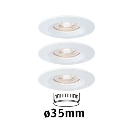 Paulmann 94299 - SET 3xLED/4W IP44 Badezimmer-Einbauleuchte NOVA 230V