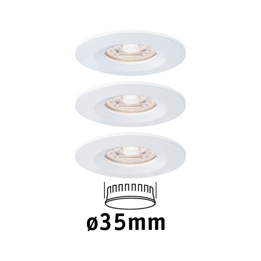 Paulmann 94299 - SET 3xLED/4W IP44 Badezimmer-Einbauleuchte NOVA 230V