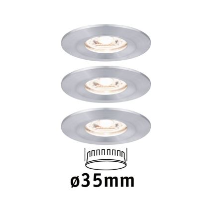 Paulmann 94305 - SET 3xLED/4W IP44 Badezimmer-Einbauleuchte NOVA 230V