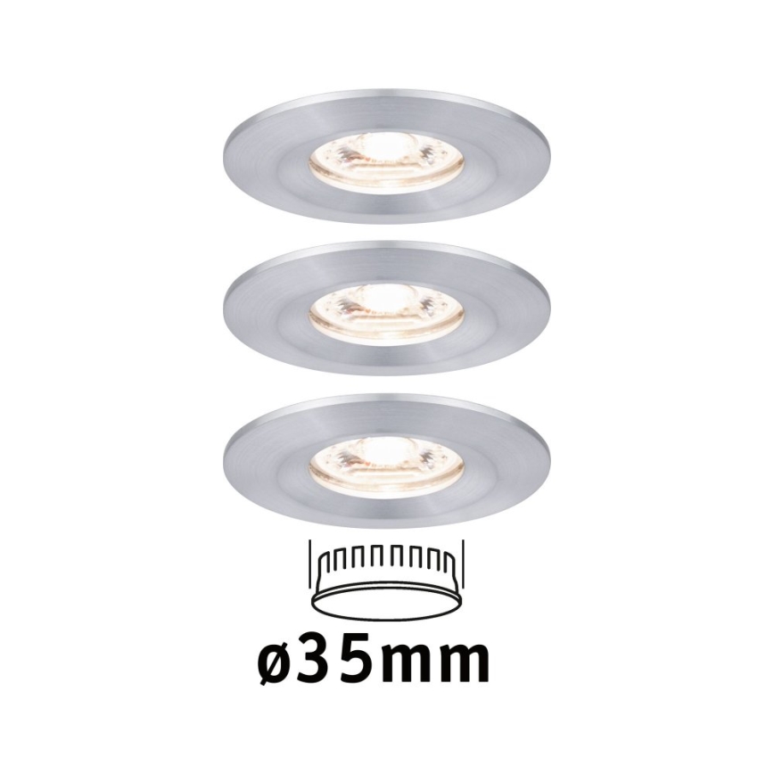 Paulmann 94305 - SET 3xLED/4W IP44 Badezimmer-Einbauleuchte NOVA 230V