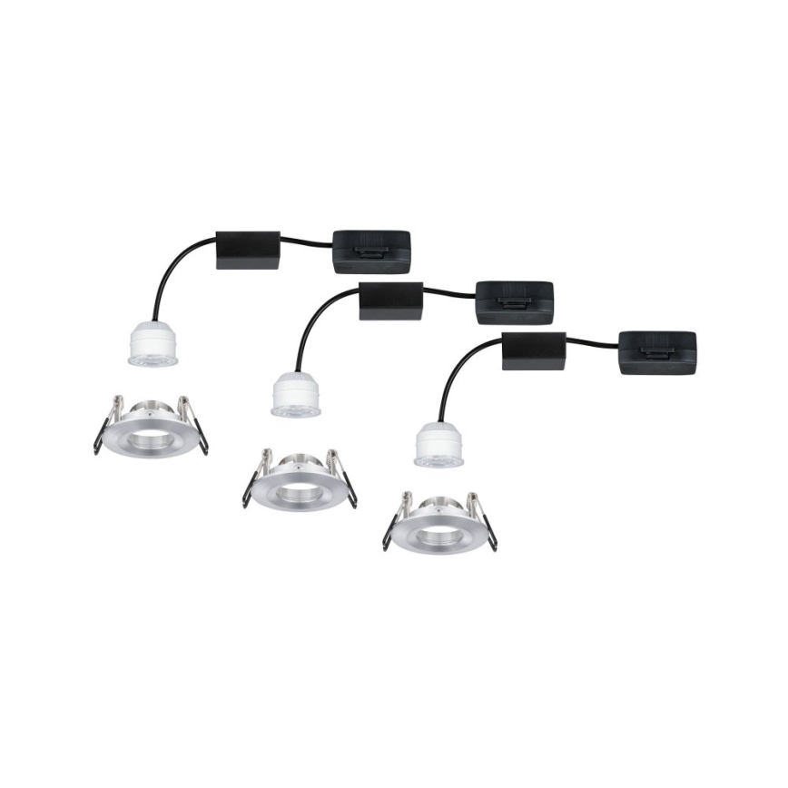 Paulmann 94305 - SET 3xLED/4W IP44 Badezimmer-Einbauleuchte NOVA 230V