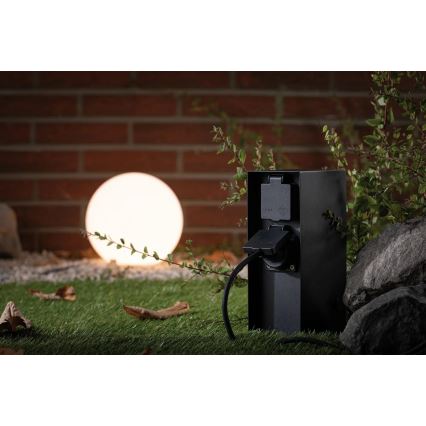 Paulmann 94314 - Outdoor-Steckdosensäule mit Timer 2Z SCHUKO
