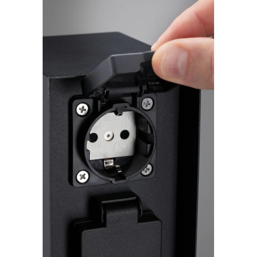 Paulmann 94314 - Outdoor-Steckdosensäule mit Timer 2Z SCHUKO