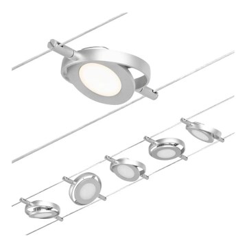 Paulmann 94414 - SET 5xLED/4,5W Einbauleuchte für Seilsystem ROUNDMAC 230V glänzender Chrom