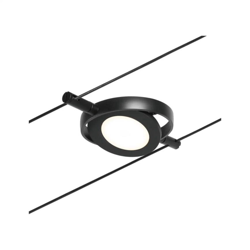 Paulmann 94418 - SET 5xLED/4,5W Einbauleuchte für Seilsystem ROUNDMAC 230V schwarz