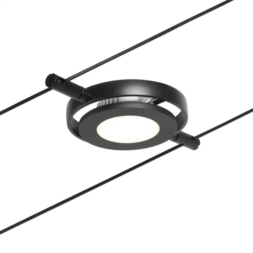Paulmann 94418 - SET 5xLED/4,5W Einbauleuchte für Seilsystem ROUNDMAC 230V schwarz
