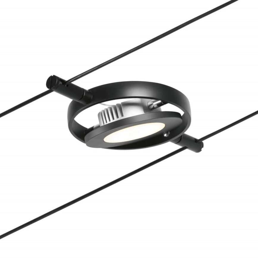 Paulmann 94418 - SET 5xLED/4,5W Einbauleuchte für Seilsystem ROUNDMAC 230V schwarz