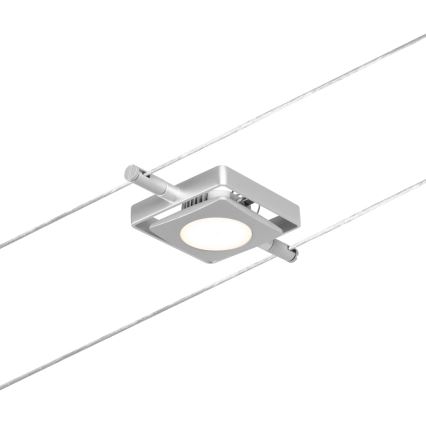 Paulmann 94420 - SET 5xLED/4,5W Komplettes Seilsystem MAC 230V mattchrom
