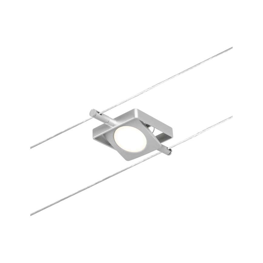 Paulmann 94420 - SET 5xLED/4,5W Komplettes Seilsystem MAC 230V mattchrom