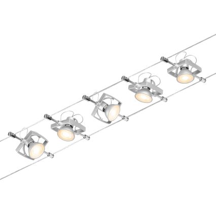 Paulmann 94430 - SET 5xGU5,3/10W Strahler für Schienensystem MAC 230V mattes Chrom