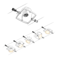 Paulmann 94432 - SET 5xGU5,3/10W Einbauleuchte für Seilsystem MAC 230V weiß