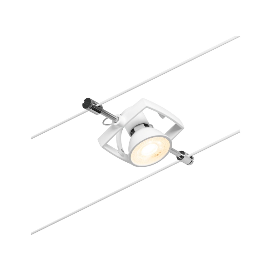 Paulmann 94432 - SET 5xGU5,3/10W Komplettes Seilsystem MAC 230V weiß