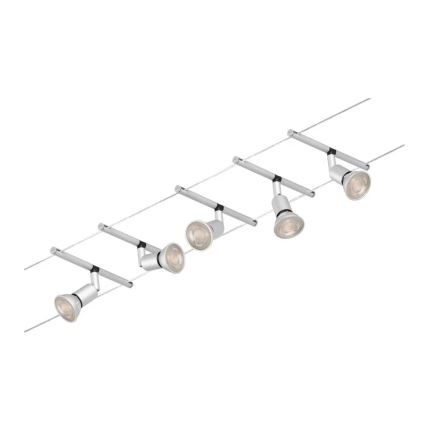 Paulmann 94442 - SET 5xGU5,3/10W Strahler für Schienensystem SALT 230V mattes Chrom