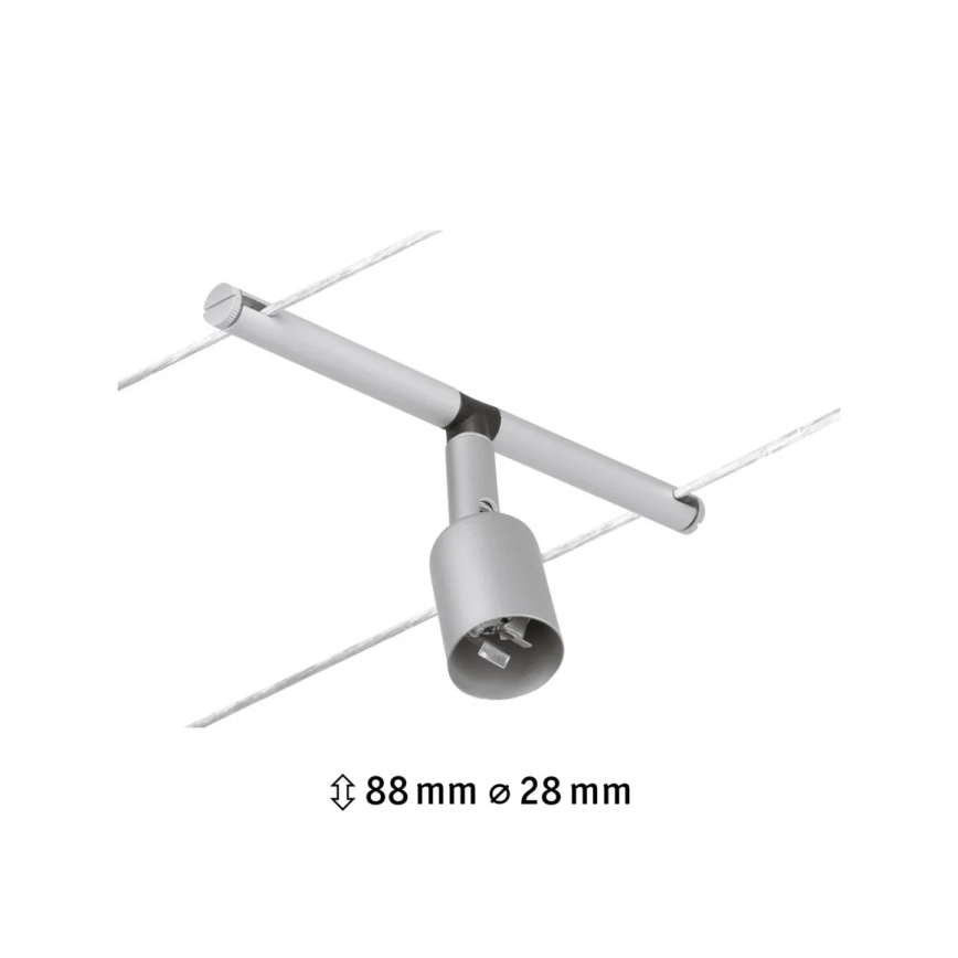 Paulmann 94443 - 1xGU5,3/10W Spotleuchte für das Seilsystem SALT 12V mattchrom