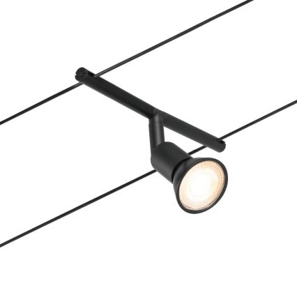Paulmann 94446 - SET 5xGU5,3/10W Komplettes Seilsystem SALT 230V schwarz