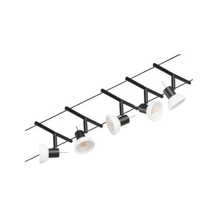 Paulmann 94450 - SET 5xGU5,3/10W Strahler für Schienensystem SHEELA 230V schwarz