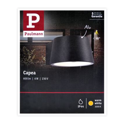 Paulmann 94452 - LED/6W IP44 Außenwandleuchte CAPEA 230V