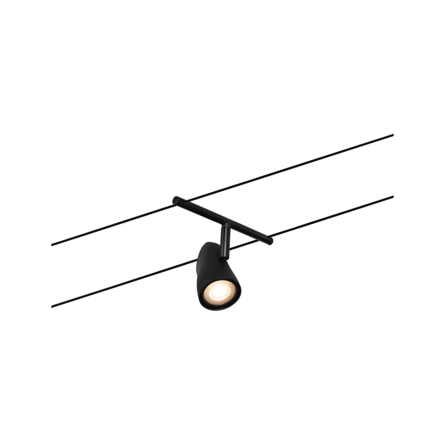 Paulmann 94469 - Set 5xGU5,3/10W Komplettes Seilsystem CUP 230V schwarz