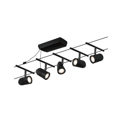 Paulmann 94469 - SET 5xGU5,3/10W Strahler für Schienensystem CUP 230V schwarz