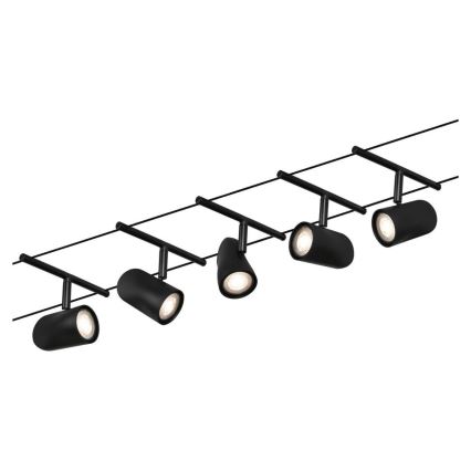 Paulmann 94469 - SET 5xGU5,3/10W Strahler für Schienensystem CUP 230V schwarz