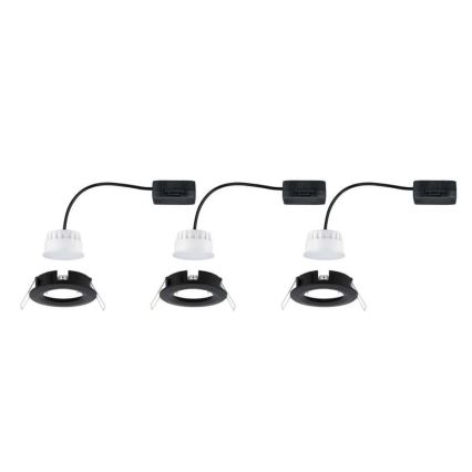 Paulmann 94473 - SET 3xLED/6W IP44 Badezimmer-Einbauleuchte NOVA 230V