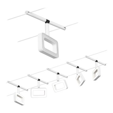 Paulmann 94483 - SET 5xLED/4,8W Einbauleuchte für das Seilsystem FRAME 230V Weiß