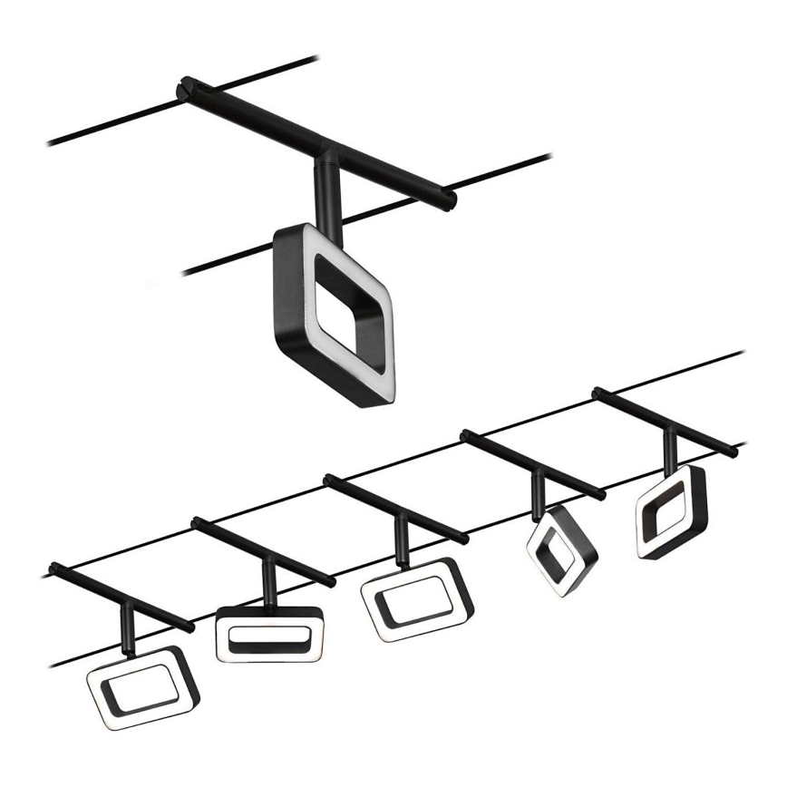 Paulmann 94485 - SET 5xLED/4,8W Strahler für Schienensystem FRAME 230V schwarz