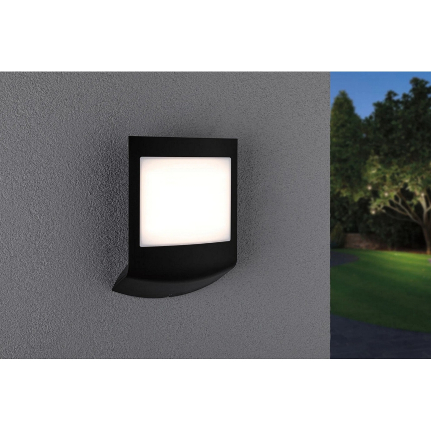 Paulmann 94513 - RGBW LED/8,2W IP44 dimmbare Außenwandleuchte mit Bewegungs- und Dämmerungssensor PADEA 230V anthrazit