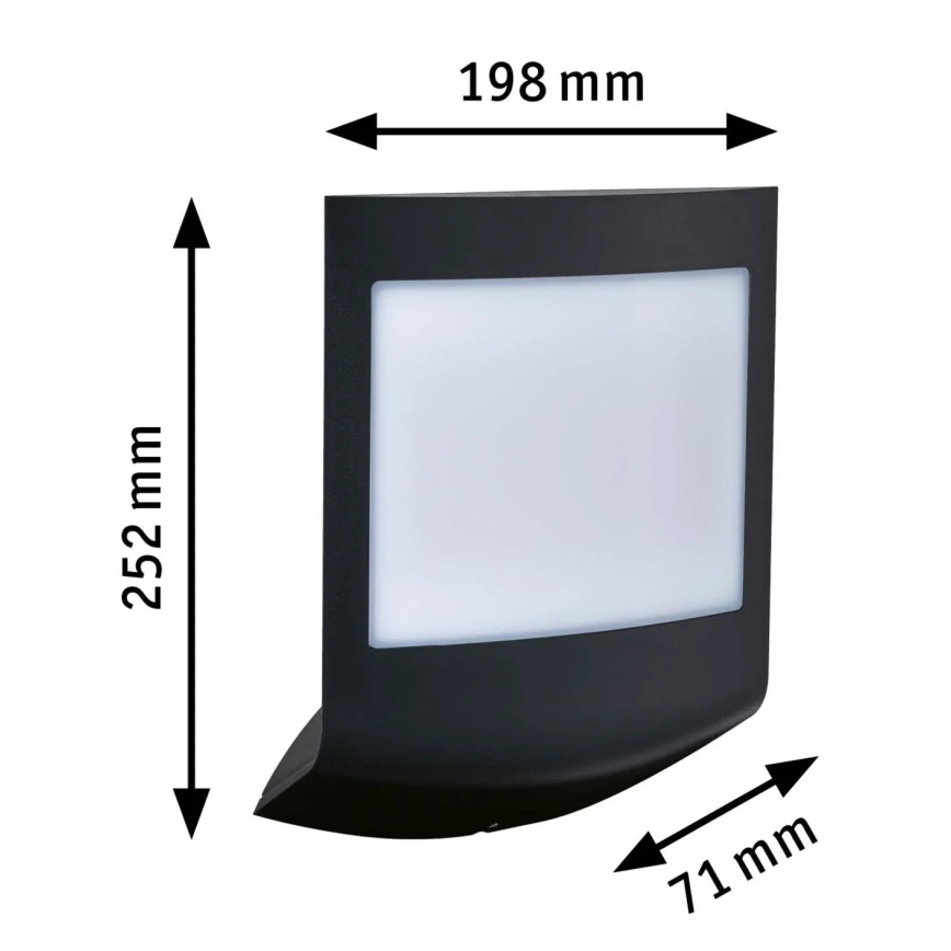 Paulmann 94513 - RGBW LED/8,2W IP44 dimmbare Außenwandleuchte mit Bewegungs- und Dämmerungssensor PADEA 230V anthrazit