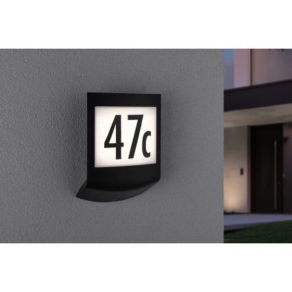 Paulmann 94513 - RGBW LED/8,2W IP44 Dimmbare Hausnummernleuchte mit Bewegungs- und Dämmerungssensor PADEA 230V Anthrazit