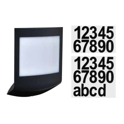 Paulmann 94513 - RGBW LED/8,2W IP44 Dimmbare Hausnummernleuchte mit Bewegungs- und Dämmerungssensor PADEA 230V Anthrazit
