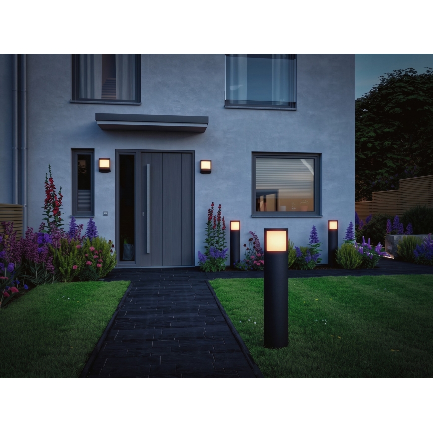 Paulmann 94514 - LED/8,5W IP44 Dimmbare Außenlampe mit Bewegungs- und Dämmerungssensor PADEA 230V Anthrazit