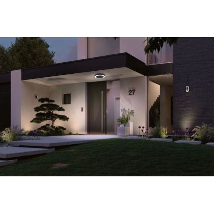 Paulmann 94526 - LED/14W IP44 Outdoor-Deckenleuchte mit Sensor CIRCULA 230V