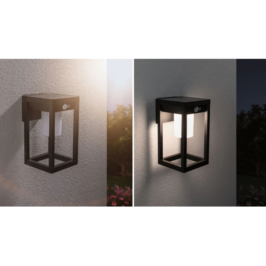 Paulmann 94572 -LED/5,5W IP44 Solar-Wandleuchte mit Sensor MARISOL 3,7V 2000 mAh