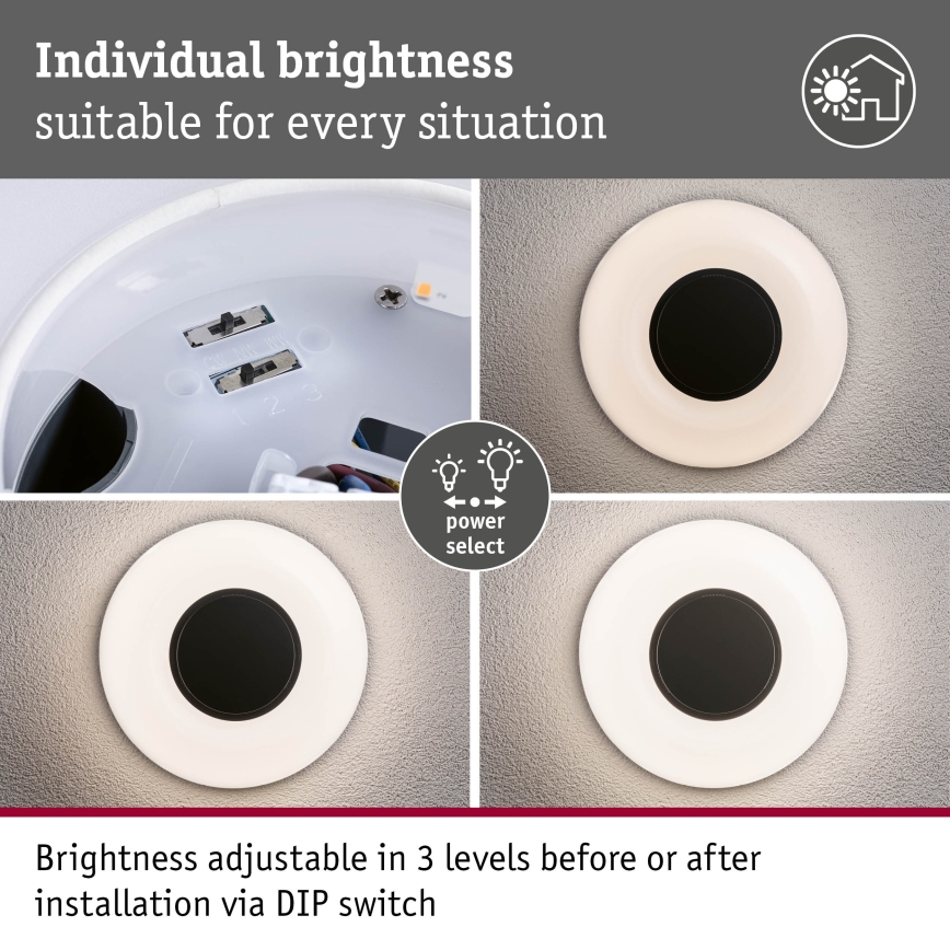 Paulmann 94955 - LED/20,5W IP65 dimmbare Außenwandleuchte AUREVA 230V 2200/3000/4000K anthrazit