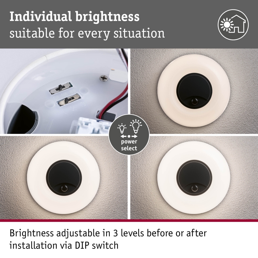 Paulmann 94956 - LED/20,5W IP65 Dimmbare Außenwandleuchte mit Bewegungs- und Dämmerungssensor AUREVA 230V 2200/3000/4000K anthrazit