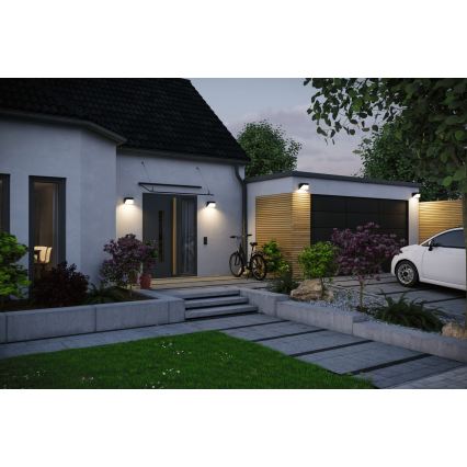 Paulmann 95746 - LED/2,3W IP44 Solar-Wandleuchte mit Sensor EILEEN 3,7/230V 4000 mAh schwarz