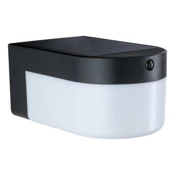Paulmann 95747 - LED/2,3W IP44 Solar-Wandleuchte mit Sensor CALYNE 3,7/230V 4000 mAh schwarz